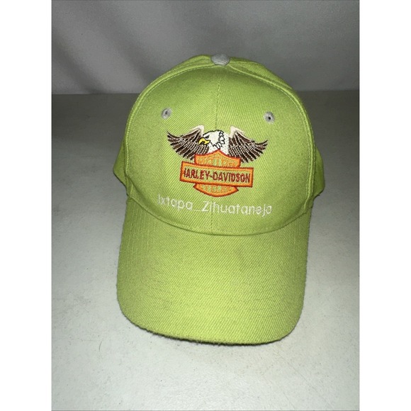 Other - Harley Davidson Motorcycle Ixtapa Orange Gold Cap HD Eagle Emblem Hat Biker READ